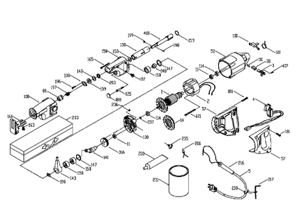 Fig-0 Diagram and Parts List for 9735 Type-2 Porter Cable Sander Grinder